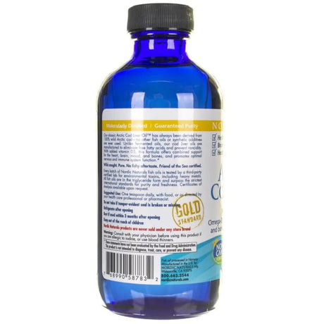 Nordic Naturals Arctic-D Cod Liver Oil, lemon flavour - 237 ml