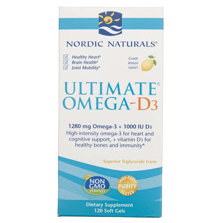 Nordic Naturals Ultimate Omega-D3 Lemon 640 mg - 120 Softgel