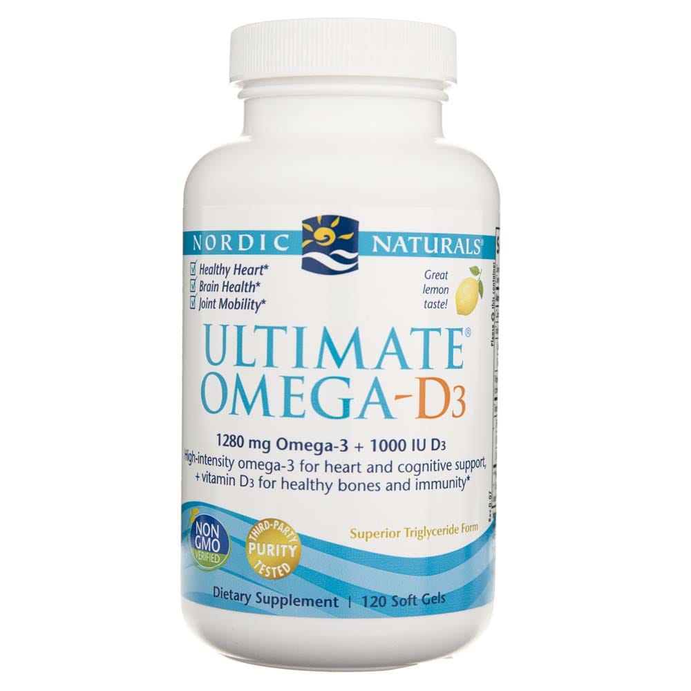 Nordic Naturals Ultimate Omega-D3 Lemon 640 mg - 120 Softgel