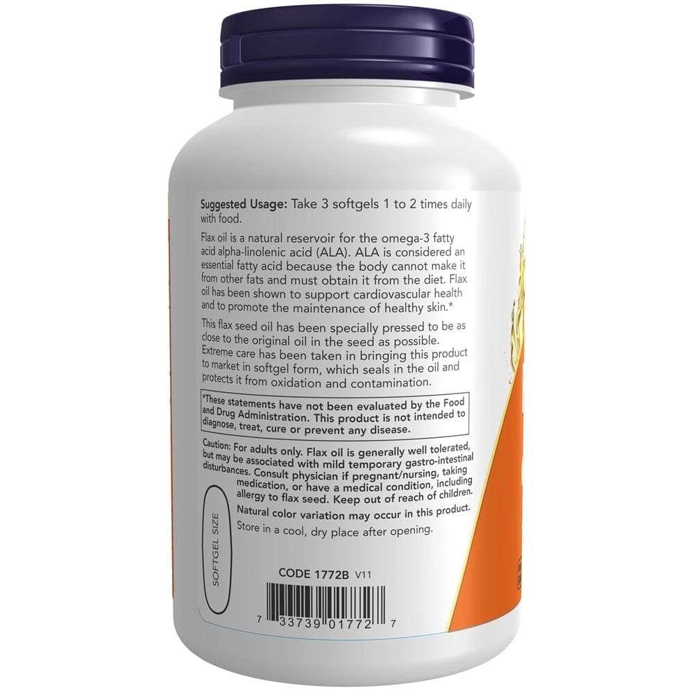 Now Foods Flax Oil 1000 mg - 250 Softgels