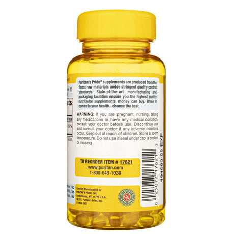 Puritan's Pride Vitamin D3 50 mcg (2000 IU) - 100 Softgels